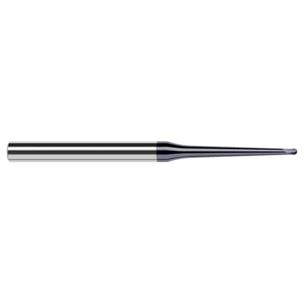 End Mill for Hardened Steels - Ball, 0.0310" (1/32), Neck Dia.: 0.0350"